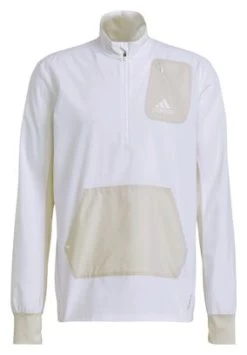 ADIDAS PERFORMANCE Haut 1/2 Zip Adidas Run Prime Blue Blanc Beige Homme