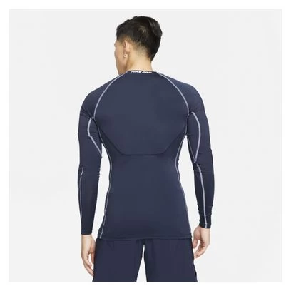 Maillot Manches Longues De Compression Nike Pro Dri-Fit Bleu – Image 2