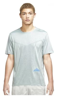 Maillot Manches Courtes Nike Dri-Fit Rise 5 Trail Bleu