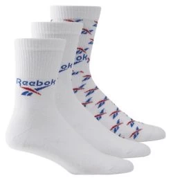 Chaussettes 3 Paires Reebok Classics Blanc Bleu Rouge
