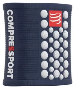 Bandeaux Poignet Compressport Sweatbands 3D.Dots (Paire) Bleu Blanc