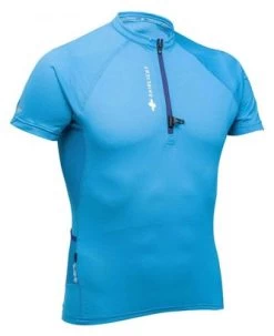 Maillot Manches Courtes 1/4 Zip Raidlight Performer Bleu Homme