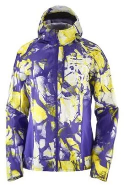 Veste Coupe-vent Salomon Bonatti Cross Violet Jaune Femme